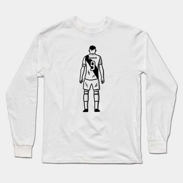 Paolo Guerrero Long Sleeve T-Shirt by labemolsketch